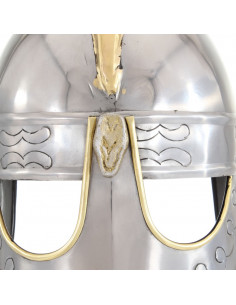 Elmo Beowulf Antico Replica LARP Argento in Acciaio