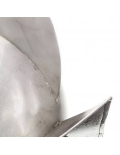 Elmo da Cavaliere Medievale Antico LARP in Acciaio Argento 2