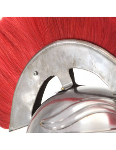 Elmo da Soldato Antico Romano per LARP in Acciaio Argento