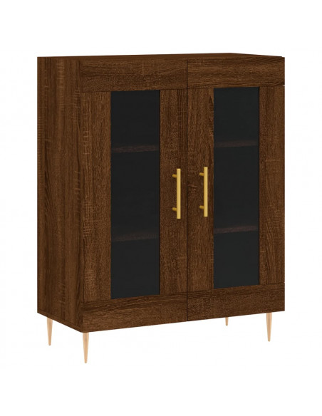 Credenza Rovere Marrone 69,5x34x180 cm in Legno Multistrato