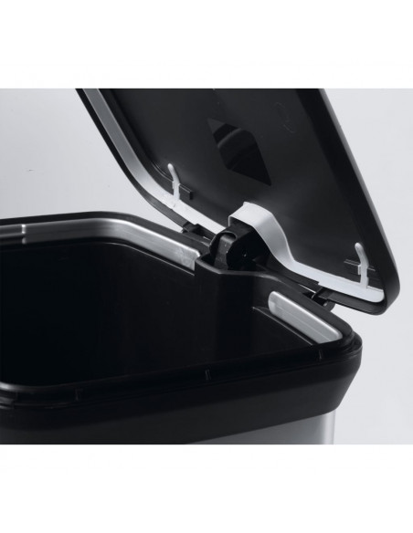 Curver Pattumiera a Pedale Deco Rettangolare 50 L Argento