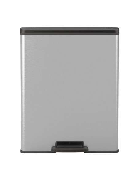 Curver Pattumiera a Pedale Deco 65 L Argento