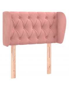 Testiera ad Orecchio Rosa 83x23x78/88 cm in Velluto 2