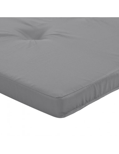 Cuscini per Sedia a Sdraio 2 pz Grigio in Tessuto Oxford