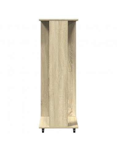 Armadio con Ruote Rovere Sonoma 102x38x110 cm Legno Multistrato