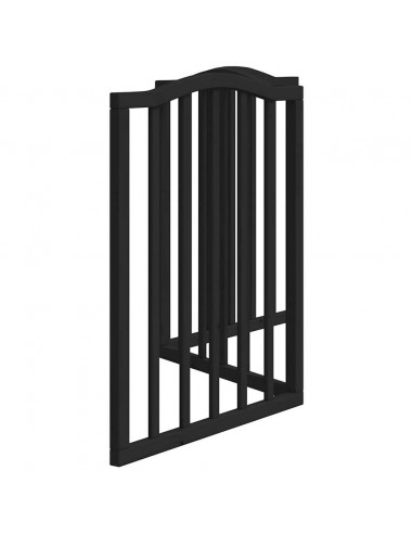 Cancello per Cani Pieghevole 3 Pannelli Nero 150cm Legno Pioppo