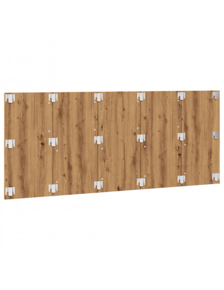 Testiera Rovere Artigianale 200x1,5x80 cm Legno Multistrato