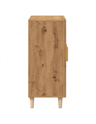 Credenza Rovere Artigianale 90x34x80 cm in Legno Multistrato
