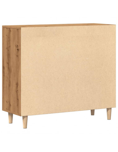 Credenza Rovere Artigianale 90x34x80 cm in Legno Multistrato