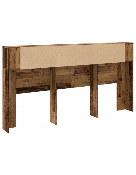 Testiera Contenitore Legno Antico 200x18,5x102,5cm Truciolato