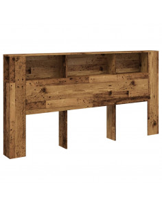 Testiera Contenitore Legno Antico 200x18,5x102,5cm Truciolato 2