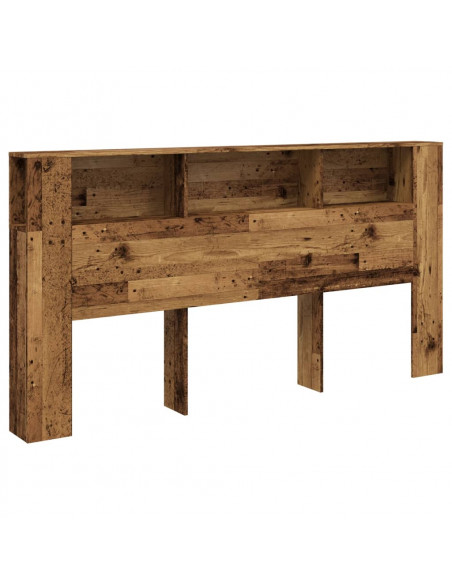 Testiera Contenitore Legno Antico 200x18,5x102,5cm Truciolato