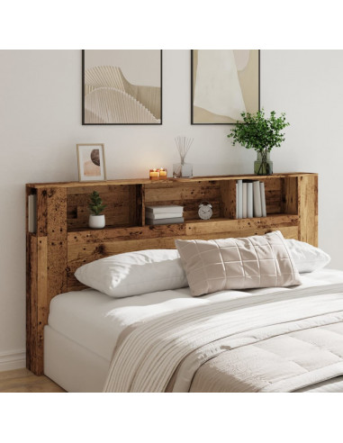 Testiera Contenitore Legno Antico 200x18,5x102,5cm Truciolato