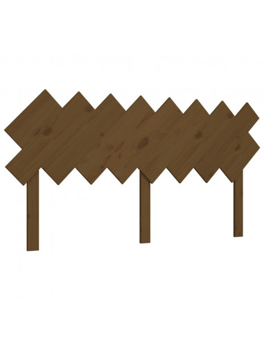 Testiera Letto Miele 159,5x3x80,5 cm in Legno Massello di Pino