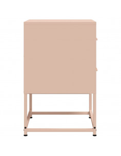 Comodino Rosa 36x39x60,5 cm in Acciaio 2