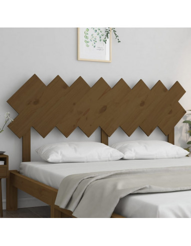 Testiera Letto Miele 159,5x3x80,5 cm in Legno Massello di Pino