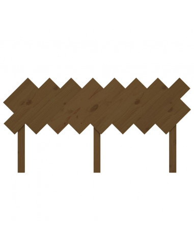 Testiera Letto Miele 159,5x3x80,5 cm in Legno Massello di Pino