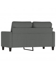 Divano a 2 Posti Grigio Scuro 120 cm in Tessuto