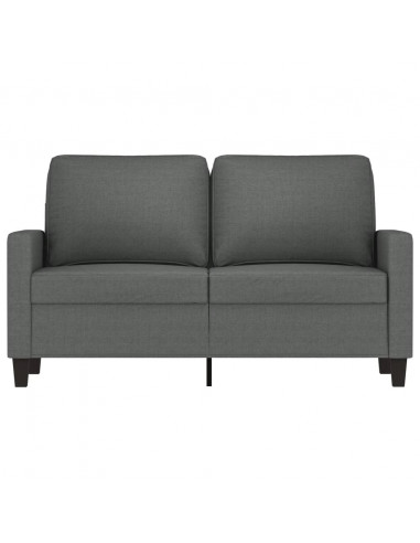 Divano a 2 Posti Grigio Scuro 120 cm in Tessuto