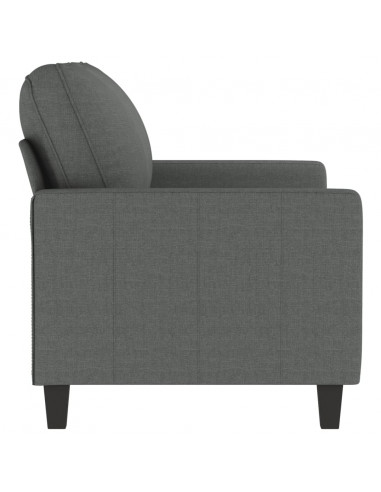 Divano a 2 Posti Grigio Scuro 120 cm in Tessuto