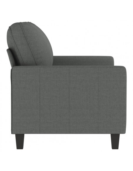 Divano a 2 Posti Grigio Scuro 120 cm in Tessuto