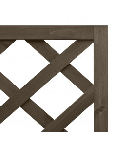 Traliccio ad Angolo Grigio 40x40x150 cm in Massello di Abete