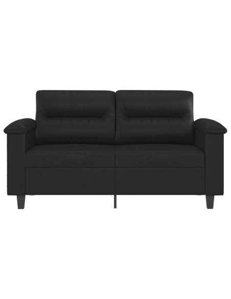 Divano a 2 Posti Nero 120 cm in Similpelle