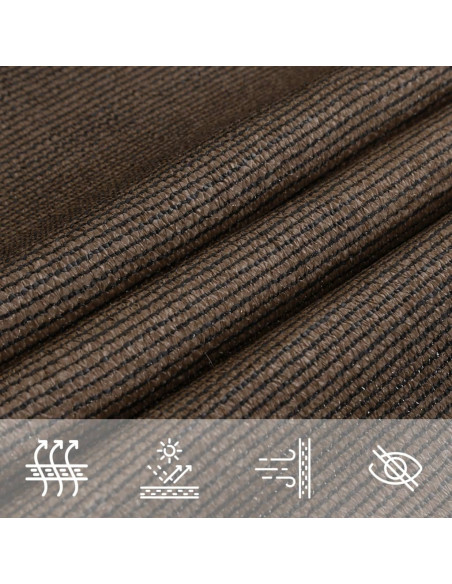 Vela Parasole 160 g/m² Marrone 4/5x3 m in HDPE