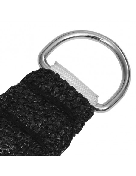 Vela Parasole 160 g/m² Nera 3,5x3,5x4,9 m in HDPE