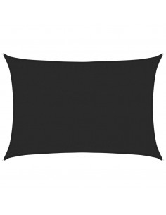Vela Parasole 160 g/m² Nera 3,5x4,5 m in HDPE 2