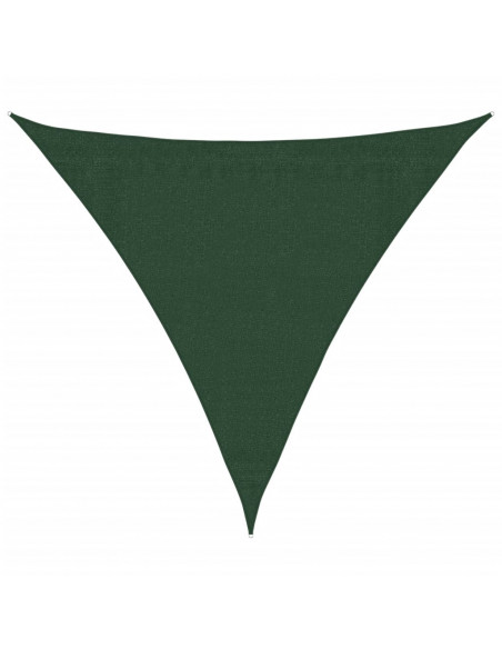 Vela Parasole 160 g/m² Verde Scuro 3,6x3,6x3,6 m in HDPE