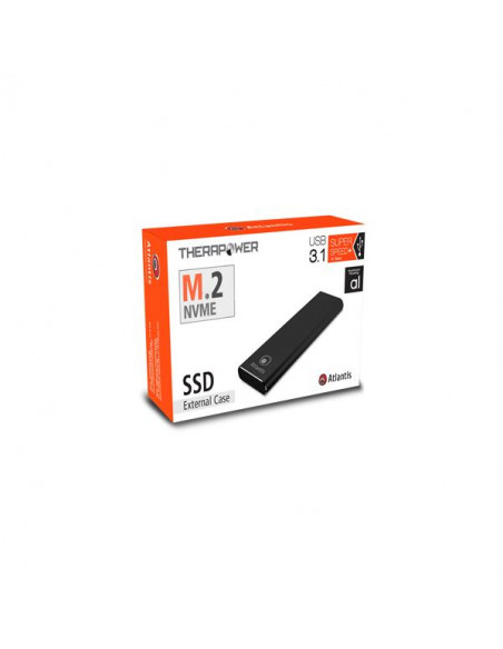 Atlantis Land A06-M2-NVME-01 contenitore di unità di archiviazione M.2 Alloggiamento SSD Nero
