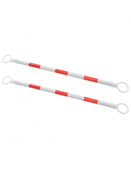 Barre Retrattili per Coni Stradali 2 pz ABS 116-197 cm