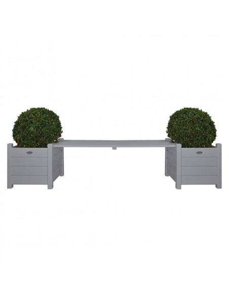 Esschert Design Fioriere con Panchina a Ponte Grigia CF33G