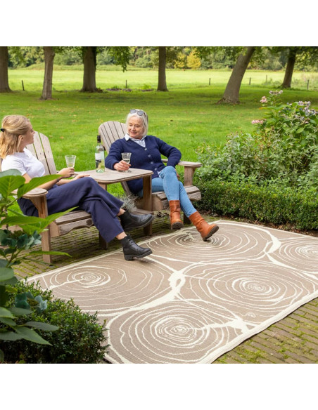 Esschert Design Tappeto da Esterno 240x150 cm Anelli di Crescita