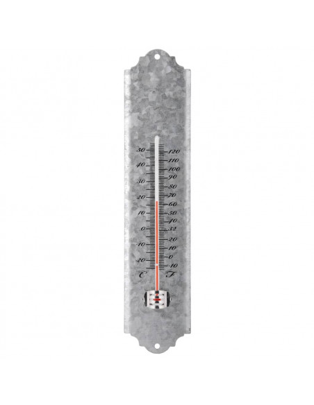 Esschert Design Termometro a Parete Rottami di Zinco 30 cm OZ10