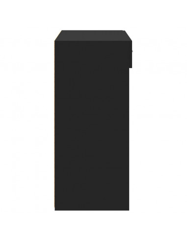 Credenza Nera 80x42,5x93 cm in Legno Multistrato