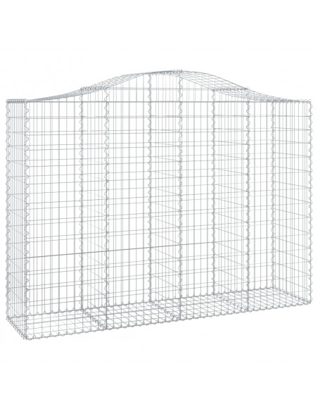 Cesti Gabbioni ad Arco 13 pz 200x50x140/160 cm Ferro Zincato