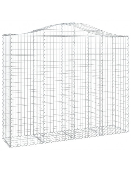 Cesti Gabbioni ad Arco 2 pz 200x50x160/180 cm Ferro Zincato