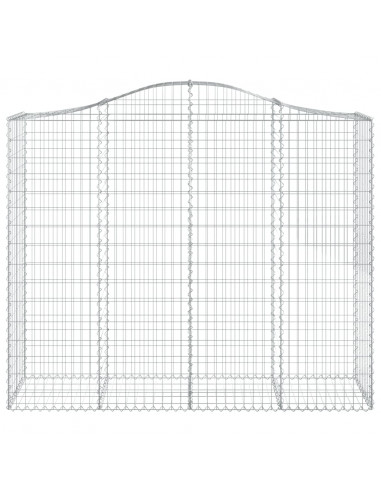 Cesti Gabbioni ad Arco 2 pz 200x50x160/180 cm Ferro Zincato