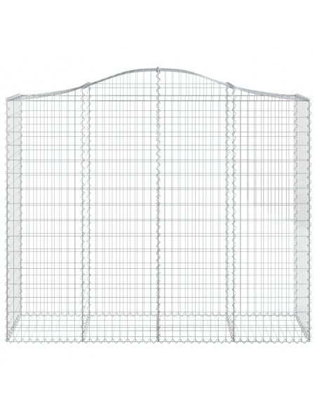Cesti Gabbioni ad Arco 15 pz 200x50x160/180 cm Ferro Zincato