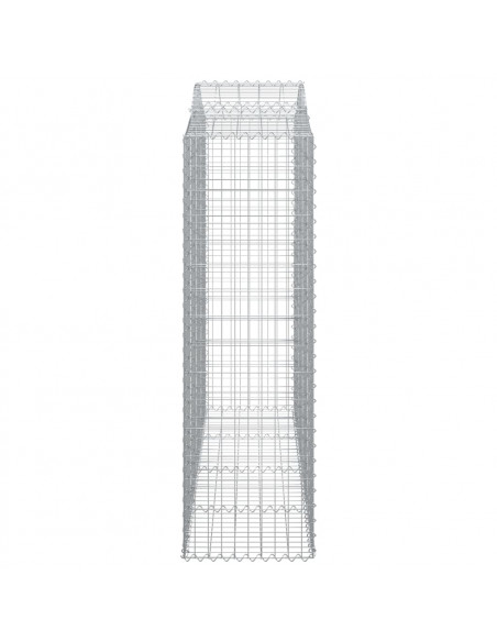Cesti Gabbioni ad Arco 15 pz 200x50x160/180 cm Ferro Zincato