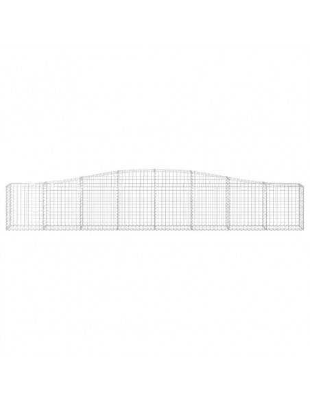 Cesti Gabbioni ad Arco 8 pz 400x30x60/80 cm Ferro Zincato