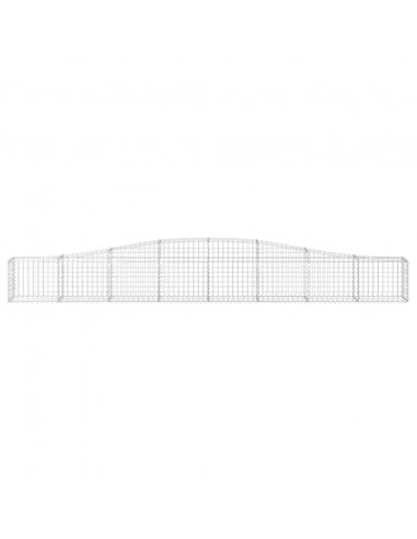 Cesti Gabbioni ad Arco 2 pz 400x30x40/60 cm Ferro Zincato