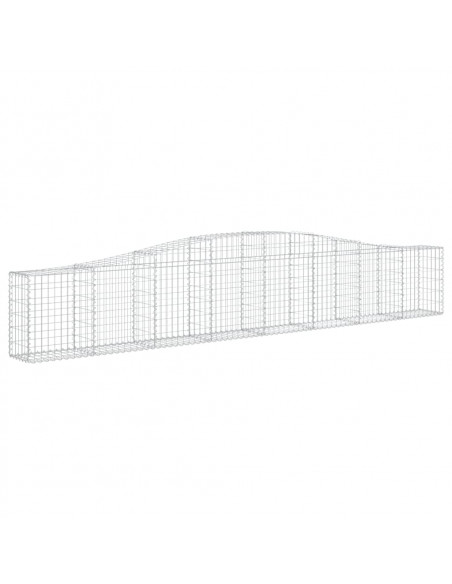 Cesti Gabbioni ad Arco 3 pz 400x30x60/80 cm Ferro Zincato