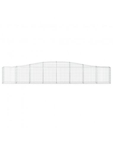 Cesti Gabbioni ad Arco 3 pz 400x30x60/80 cm Ferro Zincato