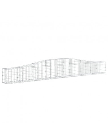 Cesti Gabbioni ad Arco 15 pz 400x30x40/60 cm Ferro Zincato