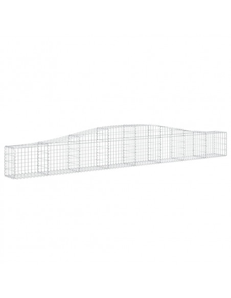 Cesti Gabbioni ad Arco 15 pz 400x30x40/60 cm Ferro Zincato