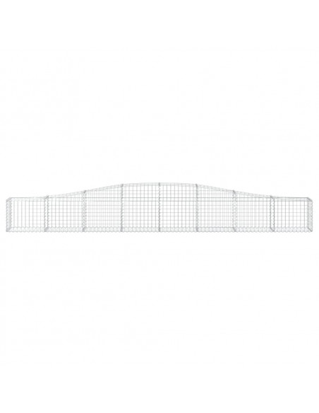 Cesti Gabbioni ad Arco 15 pz 400x30x40/60 cm Ferro Zincato