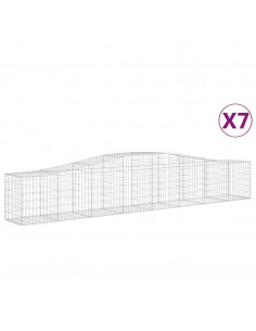 Cesti Gabbioni ad Arco 7 pz 400x50x60/80 cm Ferro Zincato 2